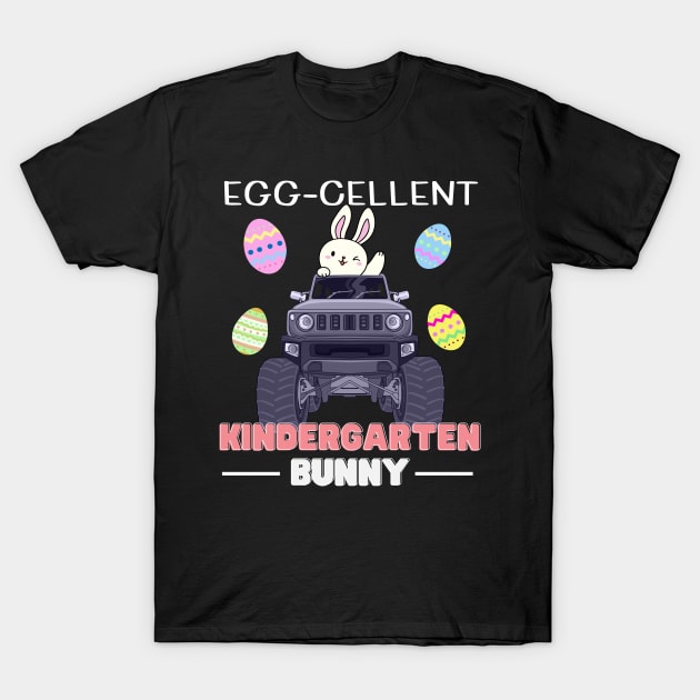 Copy of Egg-cellent Kindergarten Bunny Monster Truck Squad Toddler T-Shirt by SKTaohooShop